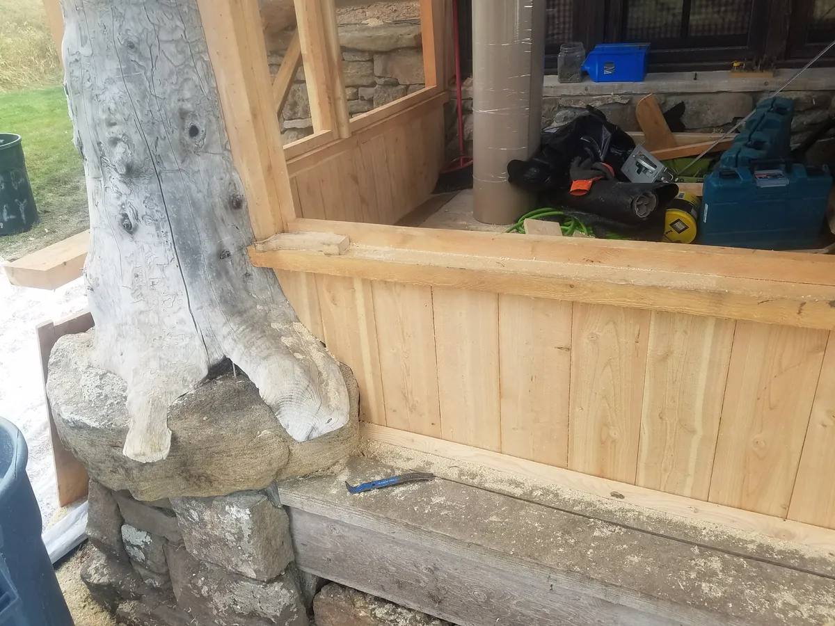 Finished outdoor deck